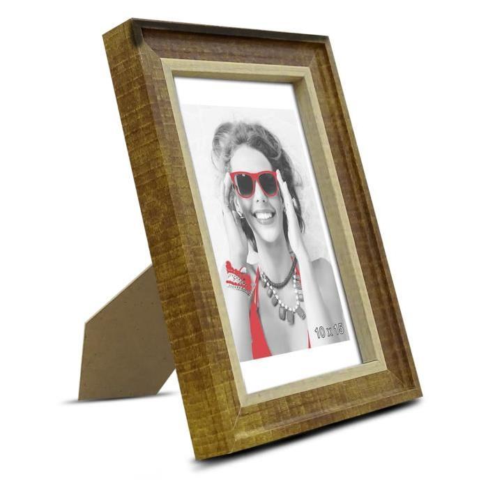 WOOD Cadre photo 10x15 cm miel