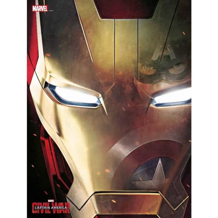 WTT MARVEL IRON MAN Poster Verre Trempé - Civil War - Face 30x40cm