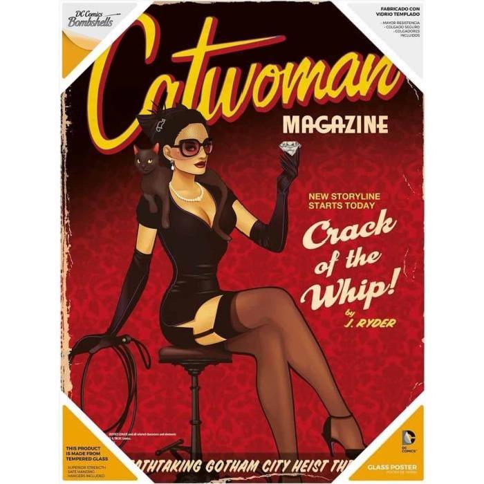 WTT DC COMICS BOMBSHELLS CATWOMAN - Poster en verre trempé - 30x60cm