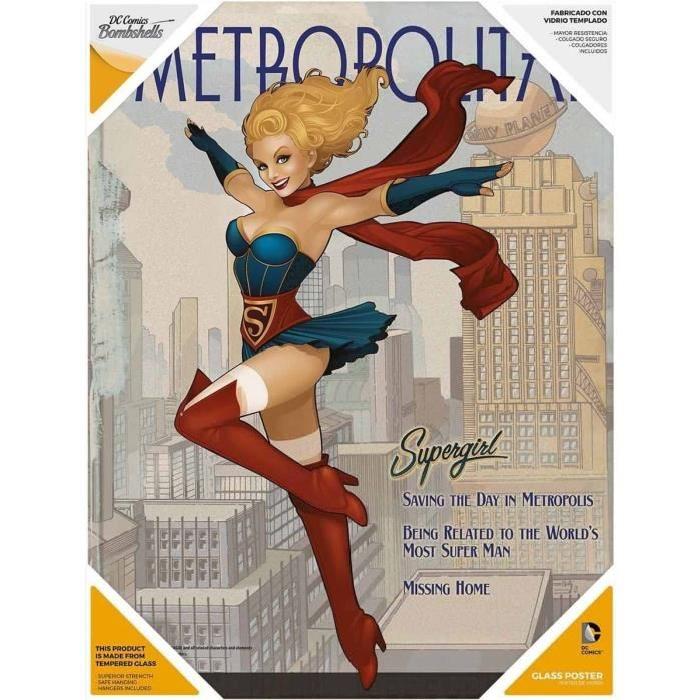 WTT DC COMICSBOMBSHELLS SUPERGIRL - Poster en verre trempé - 30x60cm