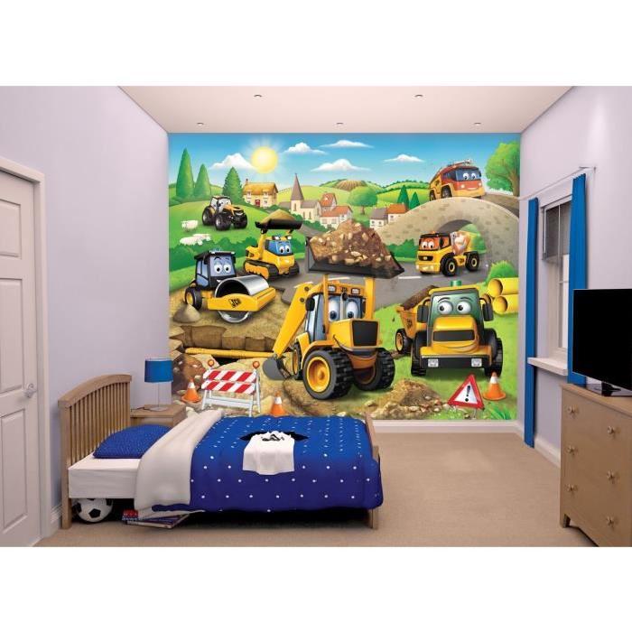 JCB Fresque Murale Tracteur 2,45x3,00 m Pour Enfant