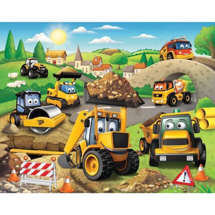 JCB Fresque Murale Tracteur 2,45x3,00 m Pour Enfant