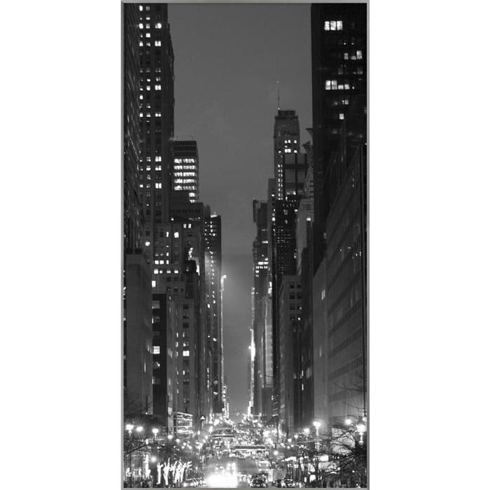 CITY Tableau déco 50x100 cm noir et blanc