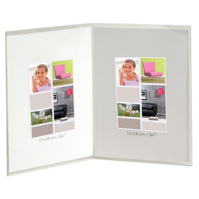 IMAGINE Cadre photo double cristal Bob 13x19 cm