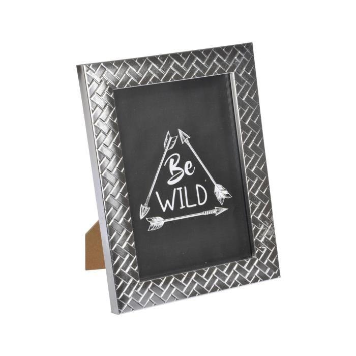 Cadre photo Be Wild - 18x24 cm - Tressé - Argenté