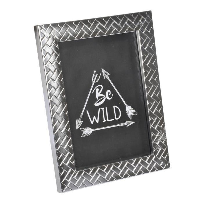 Cadre photo Be Wild - 24x30 cm - Tressé - Argenté