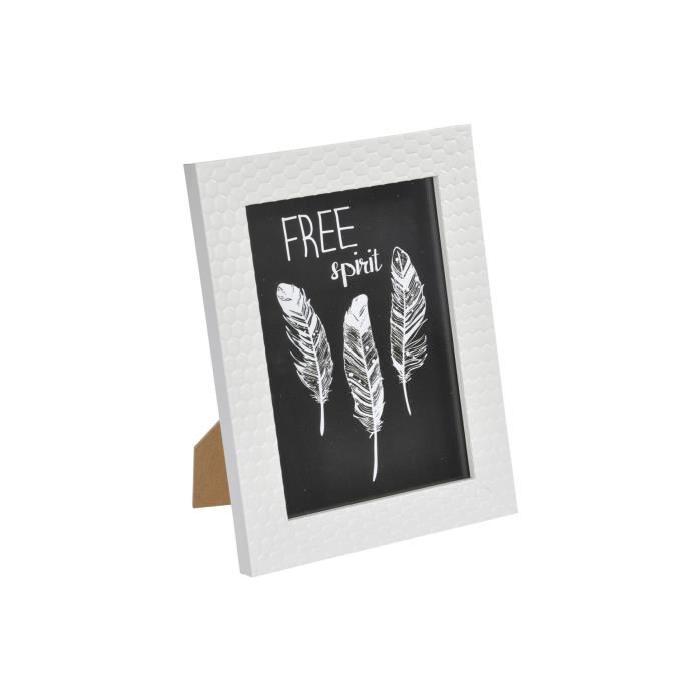 Cadre photo Free Spirit - 13x18 cm - Nid d'abeilles - Blanc