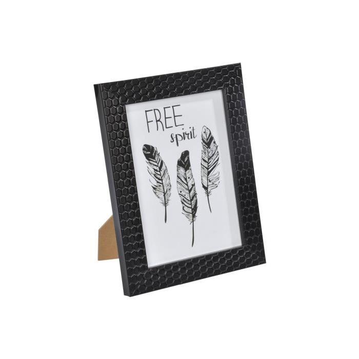 Cadre photo Free Spirit - 13x18 cm - Nid d'abeilles - Noir