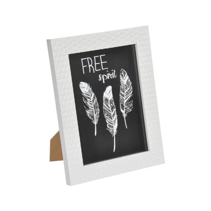 Cadre photo Free Spirit - 18x24 cm - Nid d'abeilles - Blanc