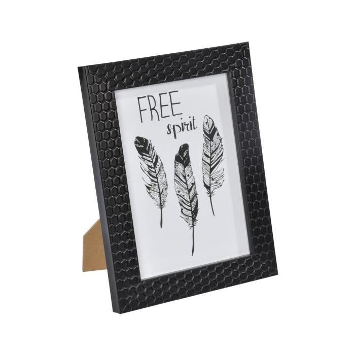 Cadre photo Free Spirit - 18x24 cm - Nid d'abeilles - Noir