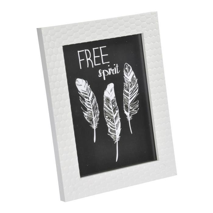 Cadre photo Free Spirit - 24x30 cm - Nid d'abeilles - Blanc