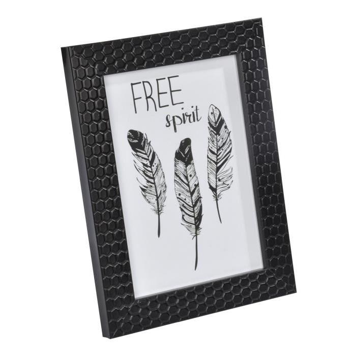 Cadre photo Free Spirit - 24x30 cm - Nid d'abeilles - Noir