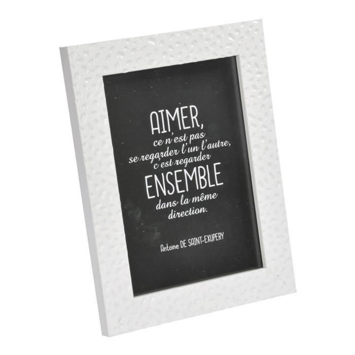 Cadre photo Aimer Ensemble - 24x30 cm - Goutte d'eau - Blanc