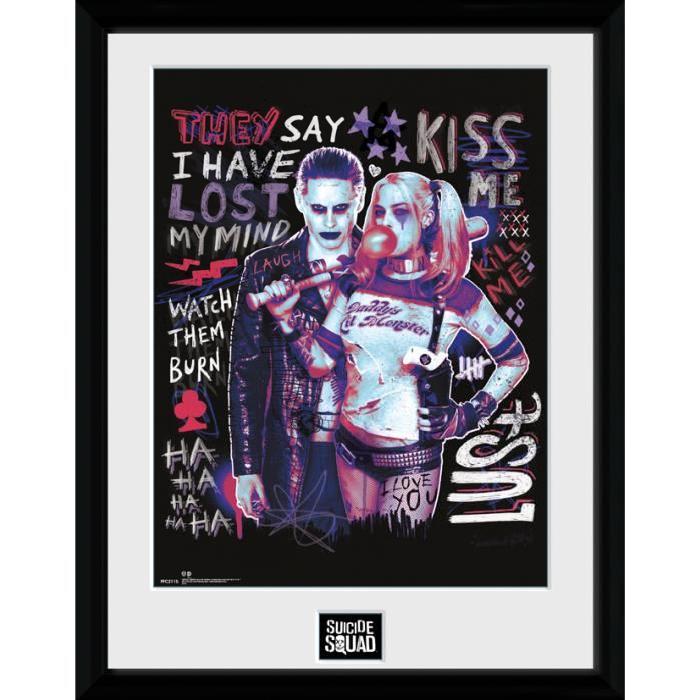 Cadre collector Suicide Squad Harley Quinn & Joker 15X20CM