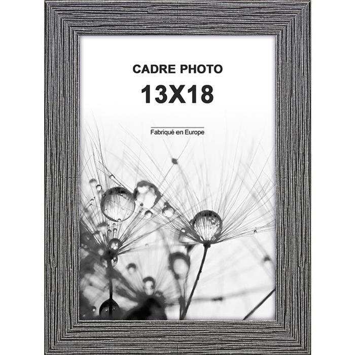 Cadre photo Berlin - 13x18 - Argent - Moulure 20x12mm