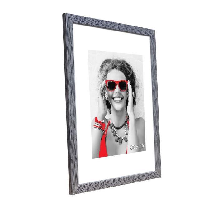 Cadre photo Berlin - 30x40 - Argent - Moulure 20x12mm