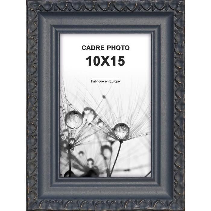 Cadre photo Romantique - 10x15 - Gris - Moulure 32x18mm