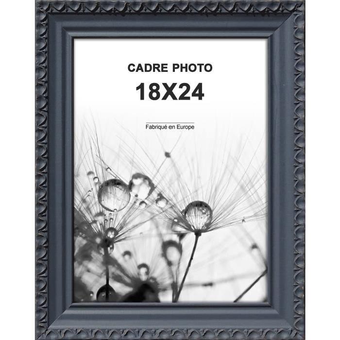 Cadre photo Romantique - 18x24 - Gris - Moulure 32x18mm