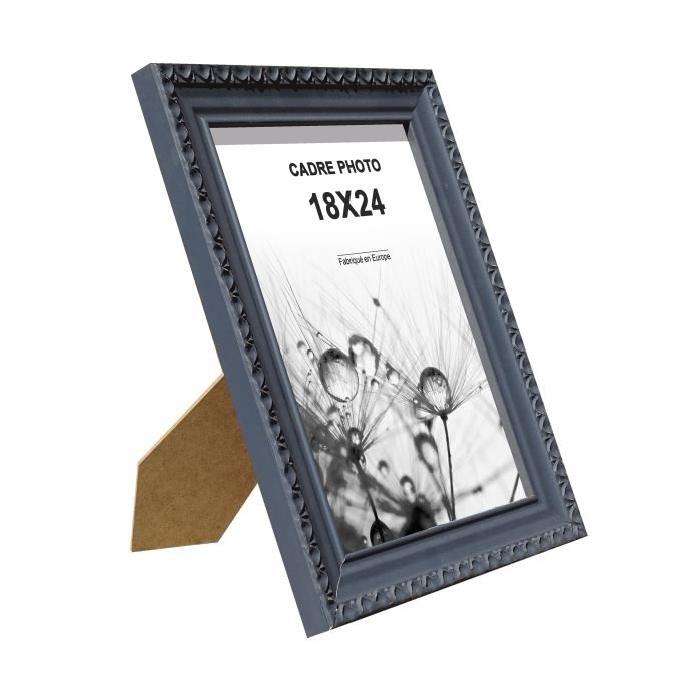 Cadre photo Romantique - 18x24 - Gris - Moulure 32x18mm