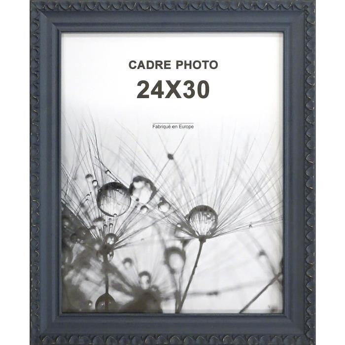 Cadre photo Romantique - 24x30 - Gris - Moulure 32x18mm