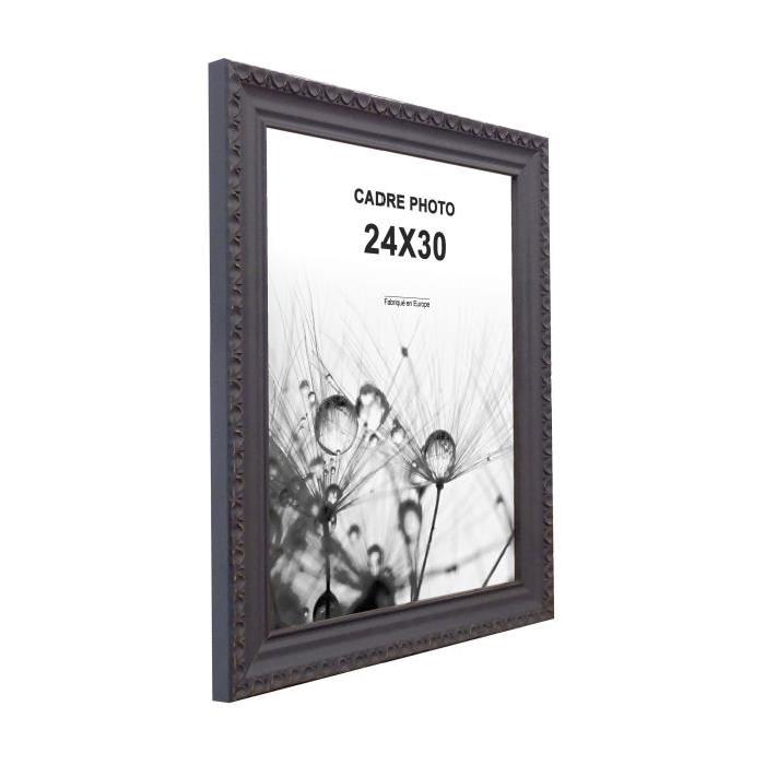 Cadre photo Romantique - 24x30 - Gris - Moulure 32x18mm