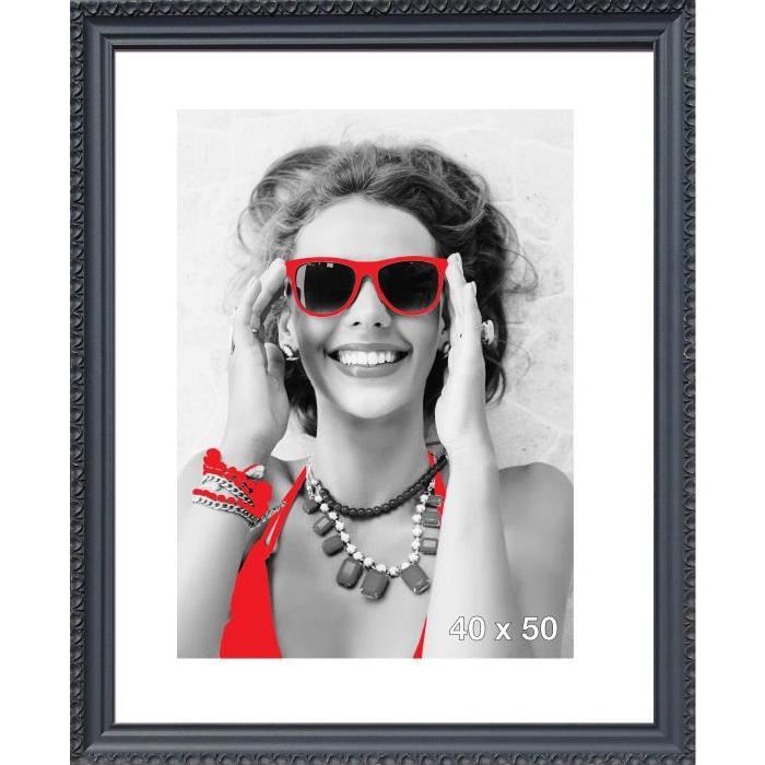 Cadre photo Romantique - 40x50 - Gris - Moulure 32x18mm