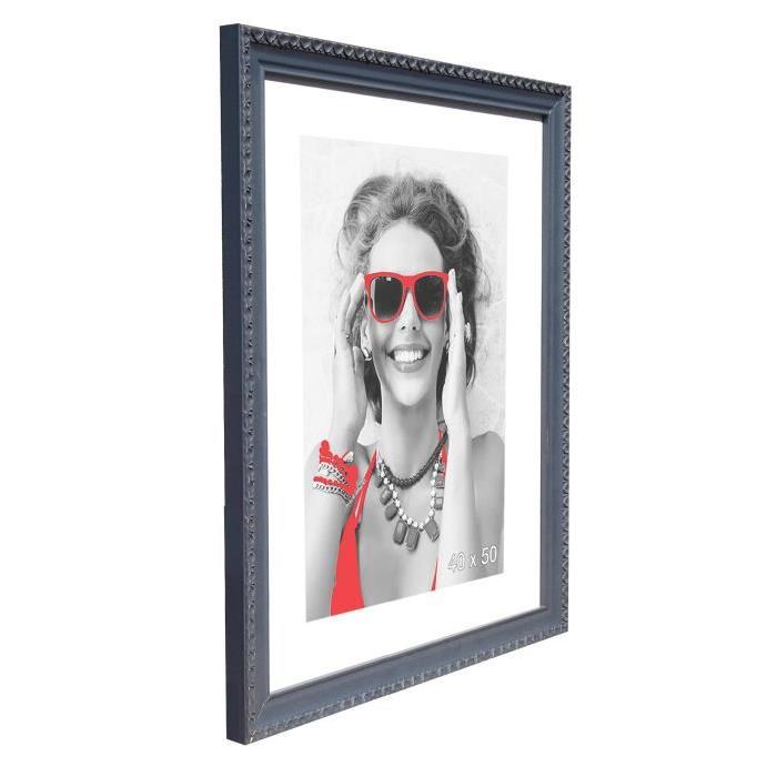 Cadre photo Romantique - 40x50 - Gris - Moulure 32x18mm