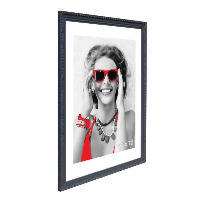 Cadre photo Romantique - 50x70 - Gris - Moulure 32x18mm