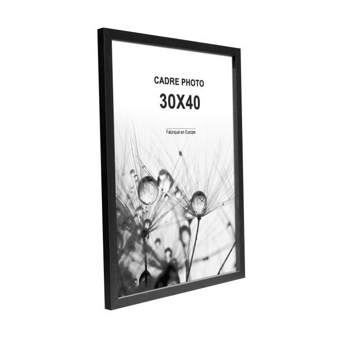 Cadre photo Sevilla - 30x40 - Noir - Moulure 15x15mm