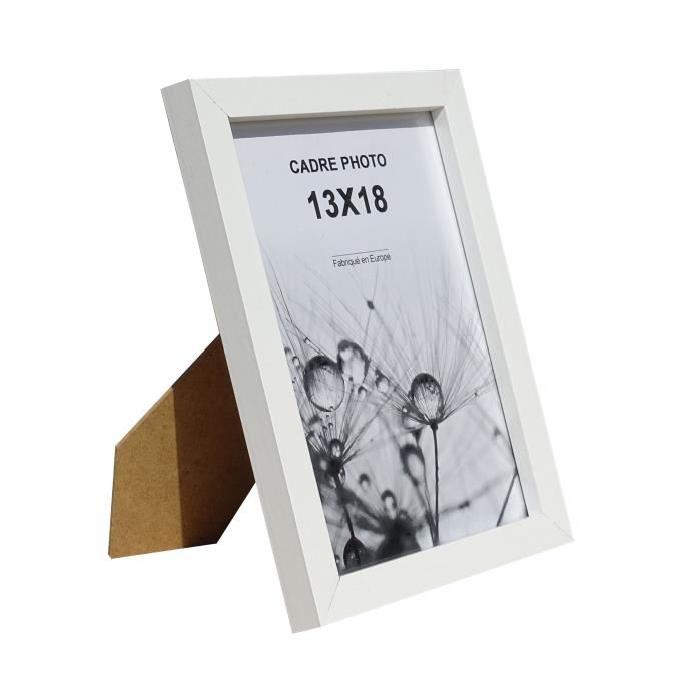 Cadre photo Sevilla - 13x18 - Blanc - Moulure 15x15mm