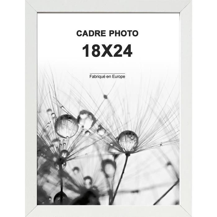 Cadre photo Sevilla - 18x24 - Blanc- Moulure 15x15mm