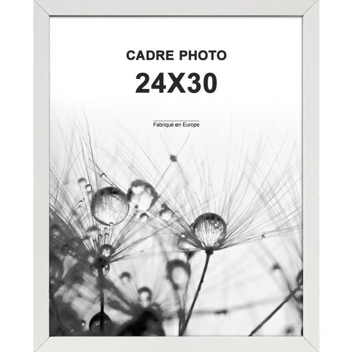 Cadre photo Sevilla - 24x30 - Blanc - Moulure 15x15mm