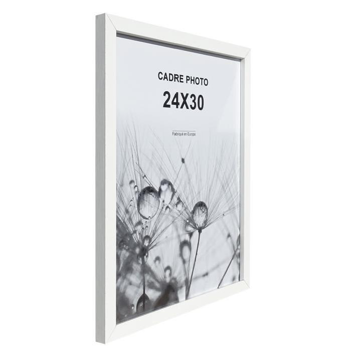 Cadre photo Sevilla - 24x30 - Blanc - Moulure 15x15mm