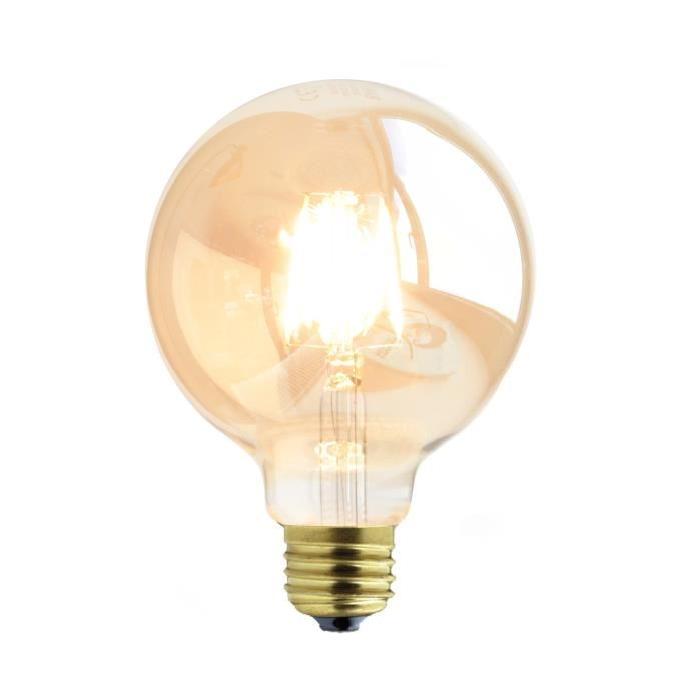 BRILLIANT Ampoule LED filament G95 E27 6 W équivalent a 40 W blanc chaud