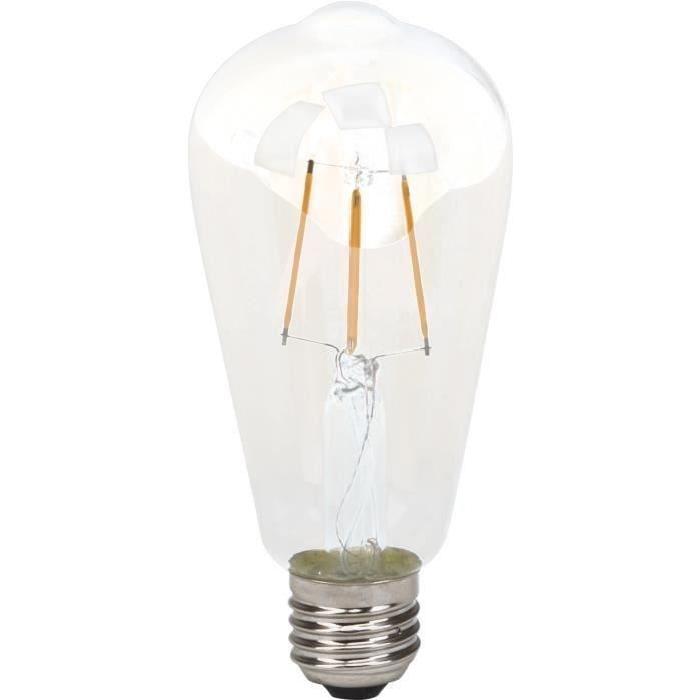BRILLIANT Lot de 3 ampoules LED filament décorative style retro E27 4 W équivalent a 40 W