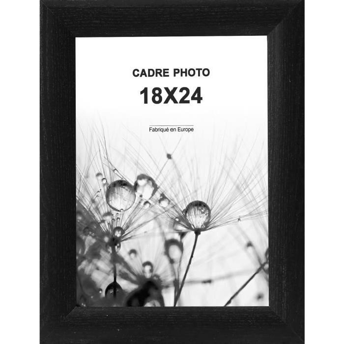 Cadre photo Athenes - 18x24 - Noir - Moulure 30x12mm