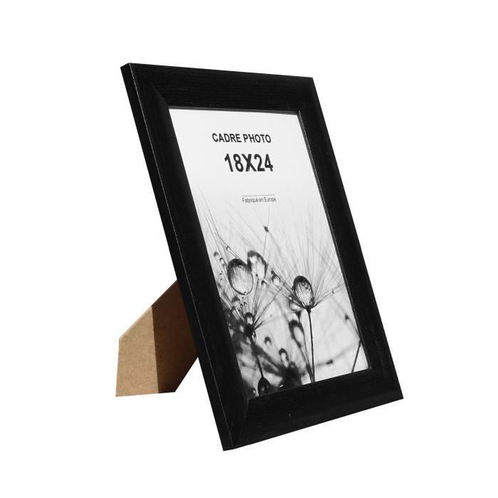 Cadre photo Athenes - 18x24 - Noir - Moulure 30x12mm