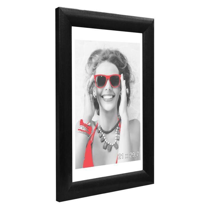 Cadre photo Athenes - 21x29,7 - Noir - Moulure 30x12mm