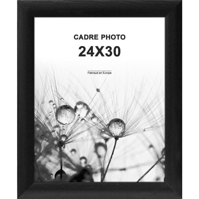 Cadre photo Athenes - 24x30 - Noir - Moulure 30x12mm