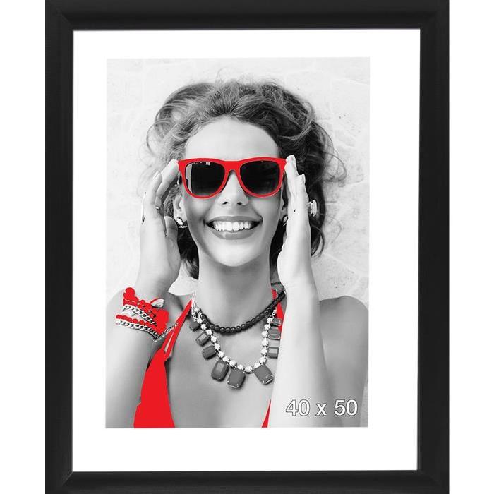 Cadre photo Athenes - 40x50 - Noir - Moulure 30x12mm