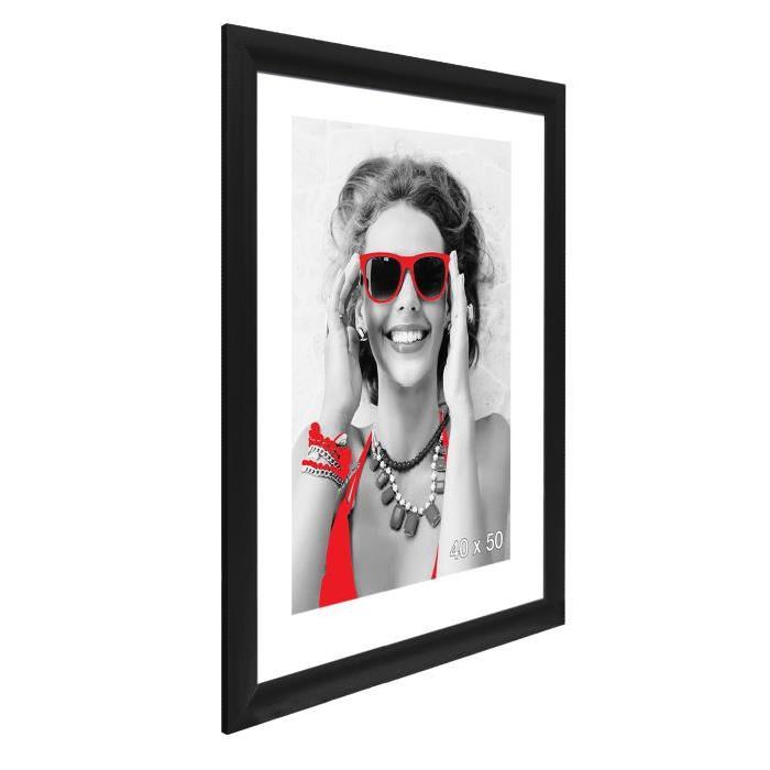 Cadre photo Athenes - 40x50 - Noir - Moulure 30x12mm