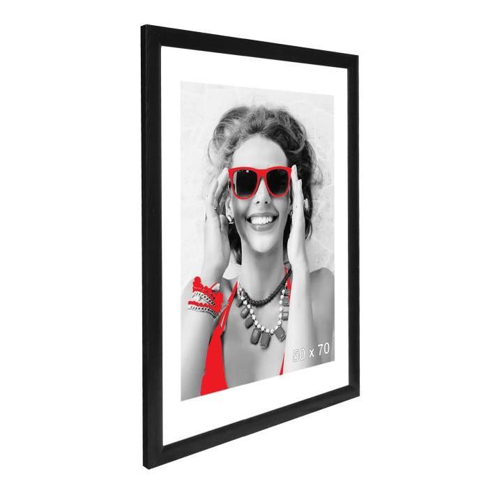 Cadre photo Athenes - 50x70 - Noir - Moulure 30x12mm