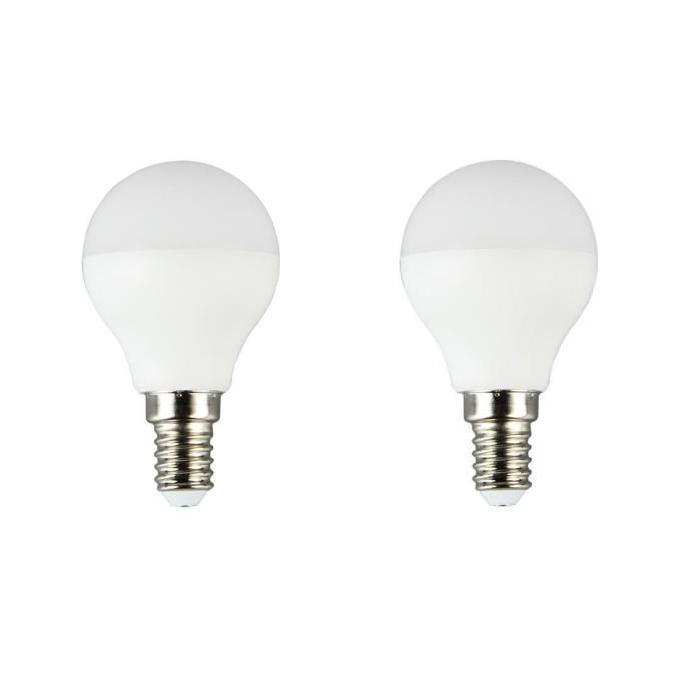BRILLIANT Lot de 2 ampoules LED E14 P45 5 W équivalent a 25 W 400 lm avec variateur d'intensité Easydim