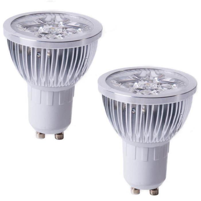 Lot de 2 Ampoules LED GU10 4 W équivalent a 40 W blanc neutre