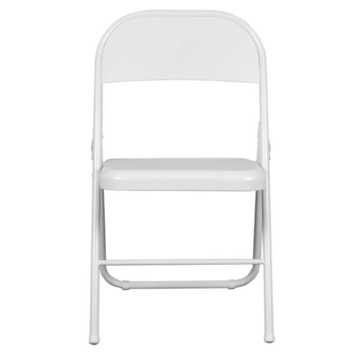 America Lot de 6 chaises pliantes - Blanches