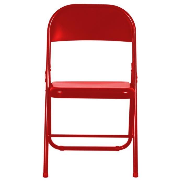 America Lot de 6 chaises pliantes - Rouges