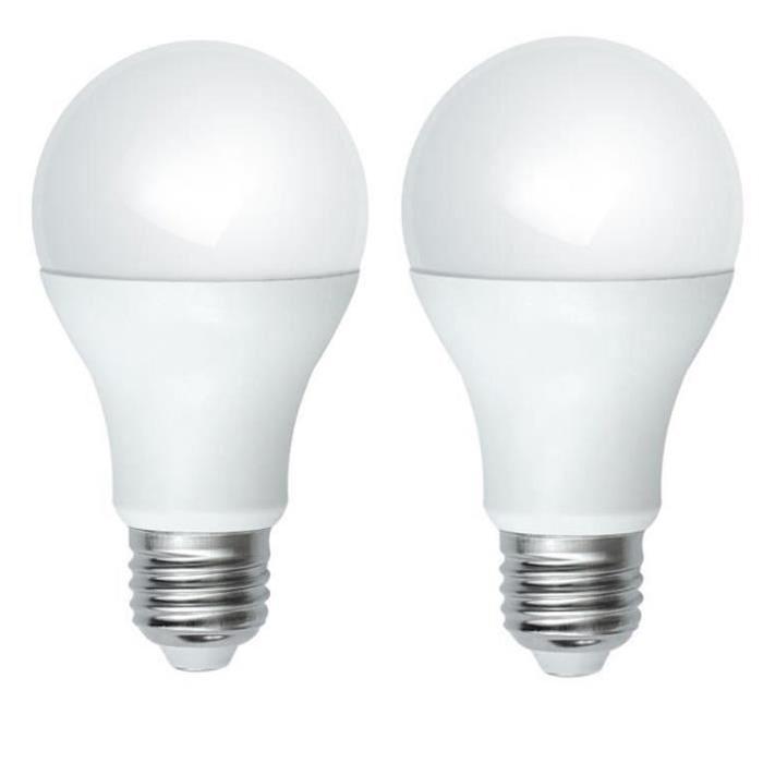 Lot de 2 Ampoules LED E27 10 W équivalent a 100 W blanc neutre