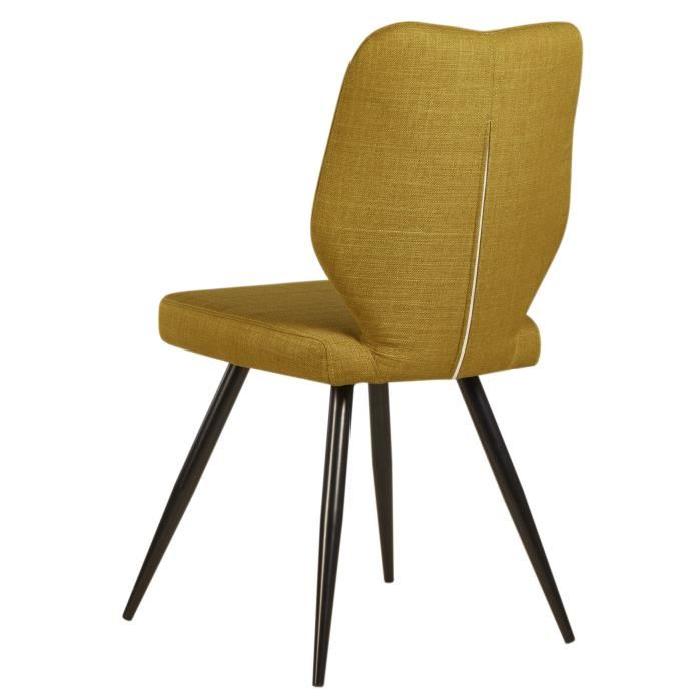 BARBARA Lot de 2 chaises de salle a manger 46 cm - Vert