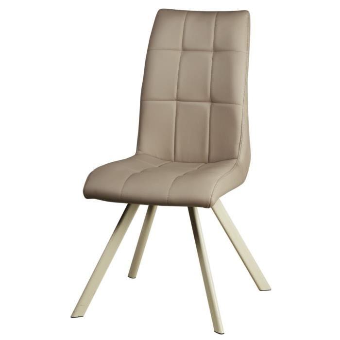 COCOON Lot de 2 chaises de salle a manger 44 cm - Taupe