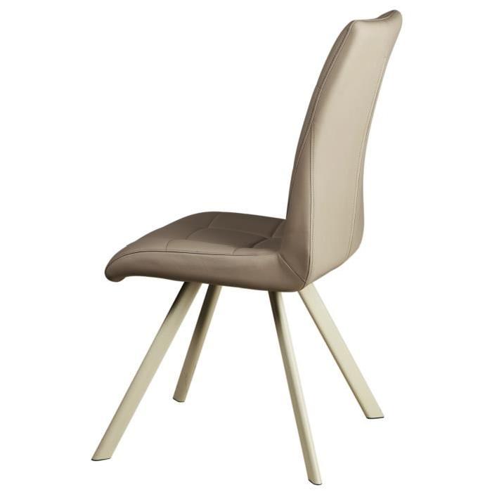 COCOON Lot de 2 chaises de salle a manger 44 cm - Taupe